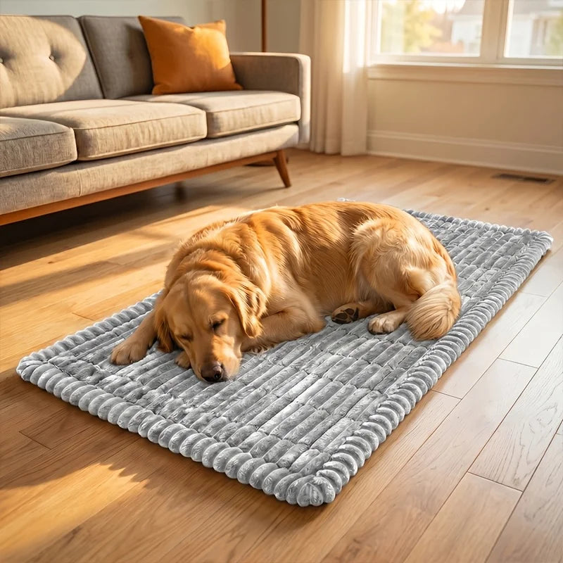 Dog Car Bed Mat – Soft Plush Travel Cushion for Cars, Camping & Home