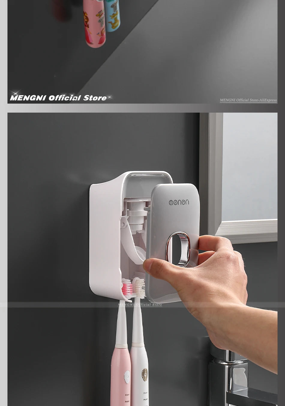 Wall-Mounted Toothpaste Dispenser – Automatic Toothpaste Squeezer & Bathroom Organiser