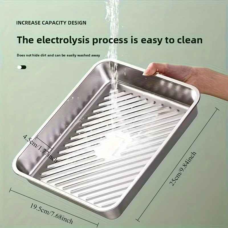 Premium Stainless Steel Baking Tray Set with Lids | 3 Piece Kitchen Set
