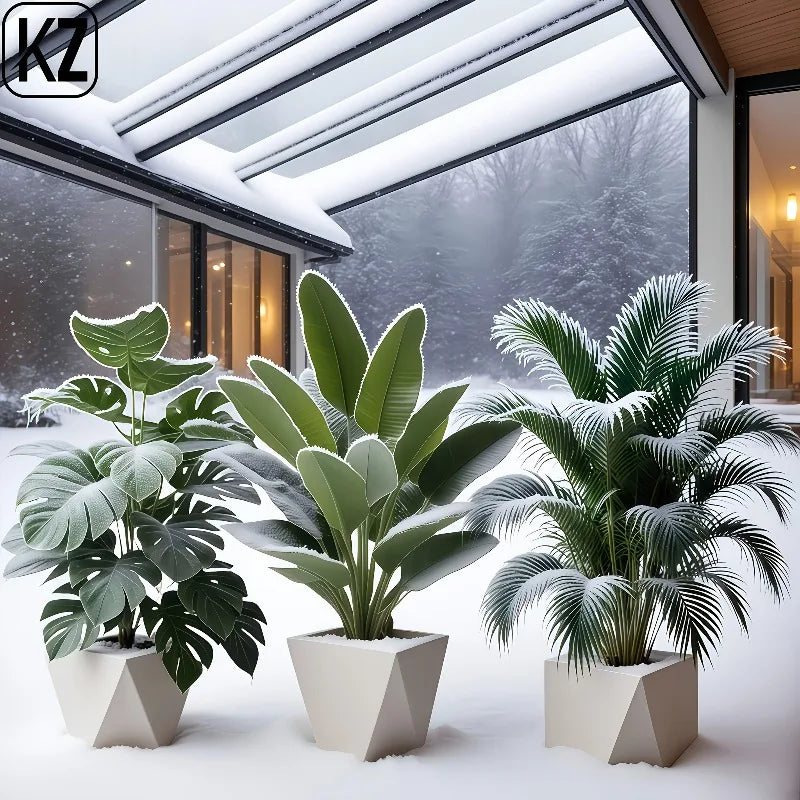 3-Piece Artificial Plant Set – Bring Nature Indoors Without the Maintenance (Without Pot)