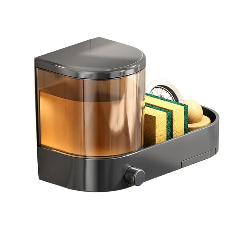 Wall-Mounted Soap Dispenser with Sponge Holder