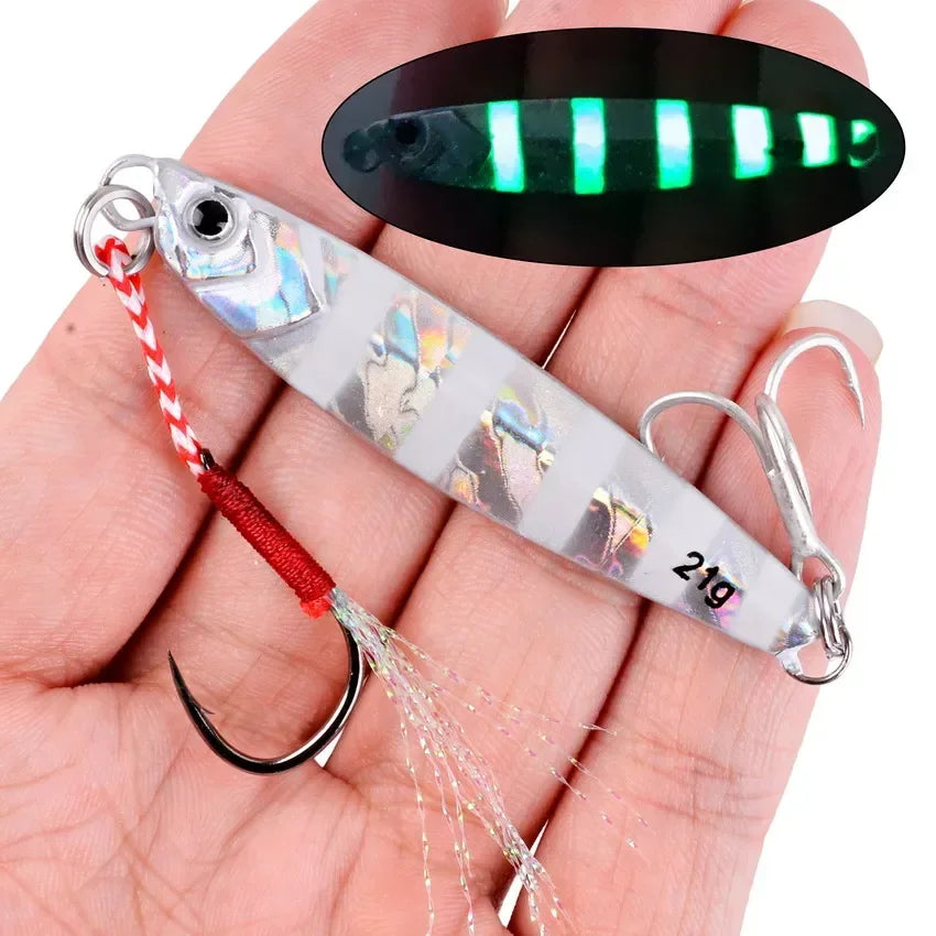 5pcs Metal Jig Fishing Lures – Saltwater Hard Bait Fishing Set