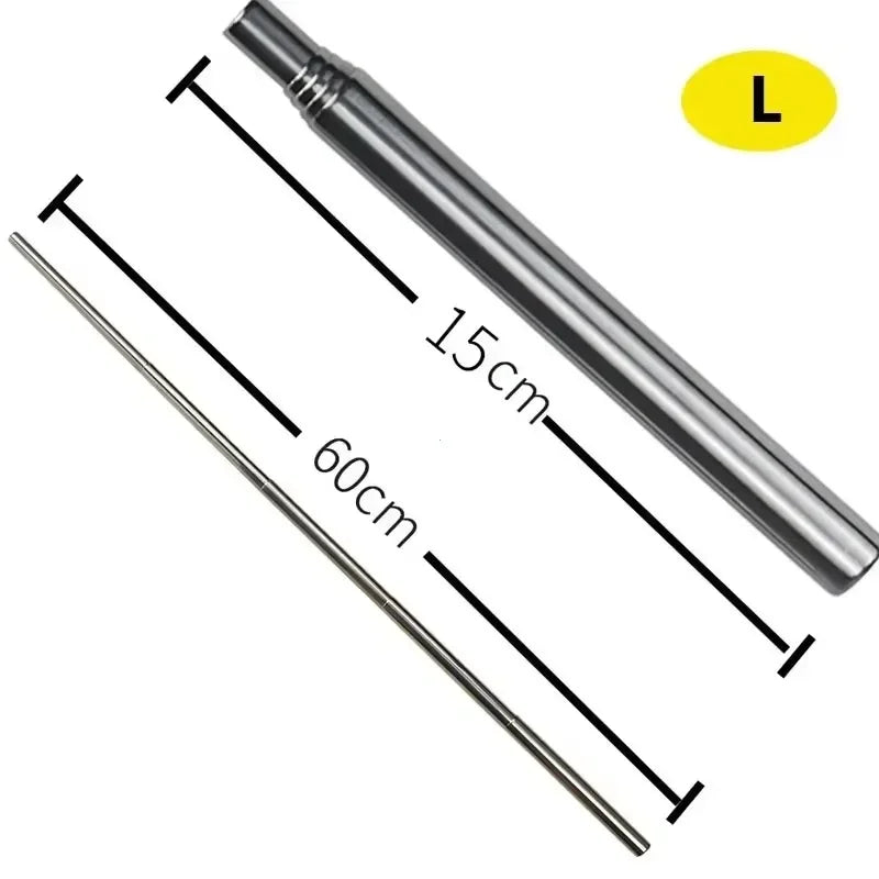 Collapsible Stainless Steel Fire Blow Pipe – 15–60cm Camping Fire Starter Tool