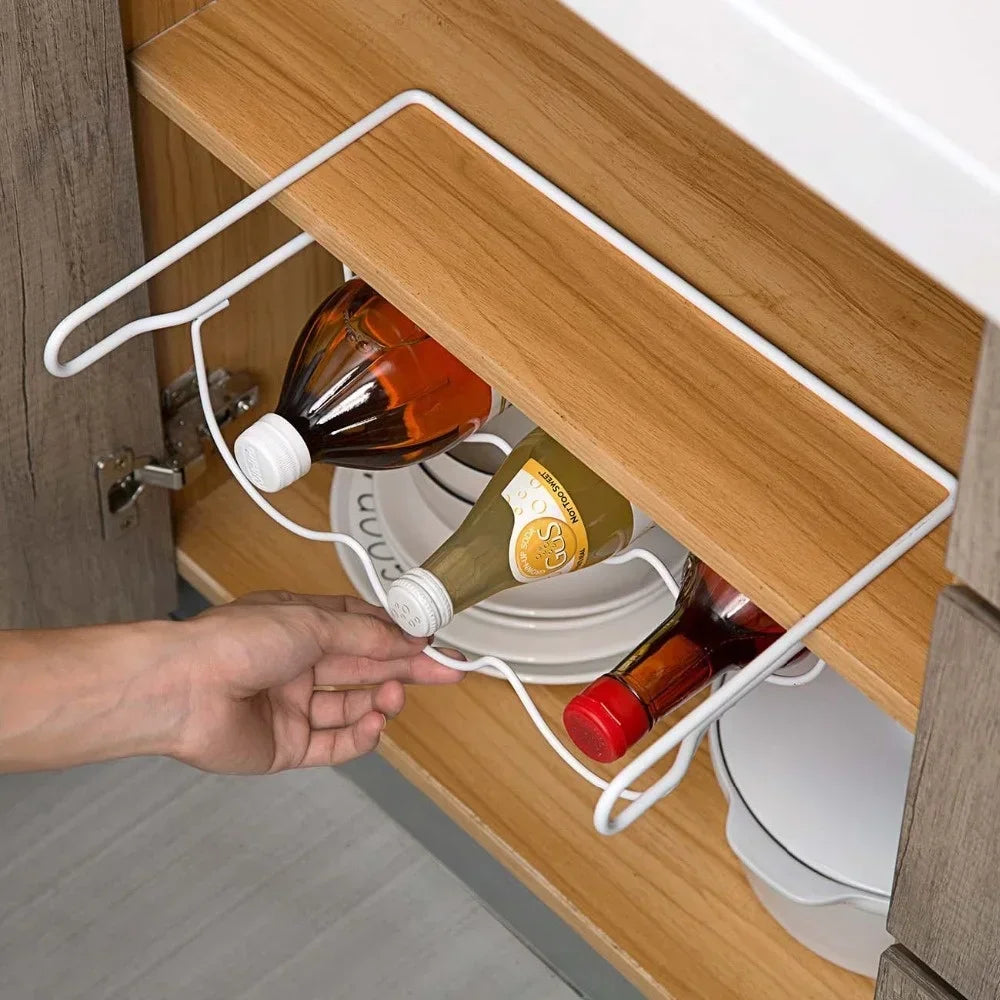 Refrigerator Bottle Organizer Rack – Space-Saving Rolling Storage Shelf