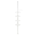 Adjustable 4-Tier Corner Shower Caddy | Tension Pole Bathroom Storage Rack