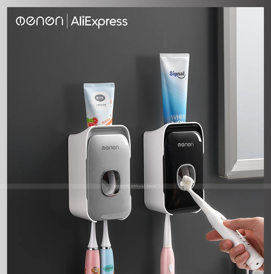 Wall-Mounted Toothpaste Dispenser – Automatic Toothpaste Squeezer & Bathroom Organiser