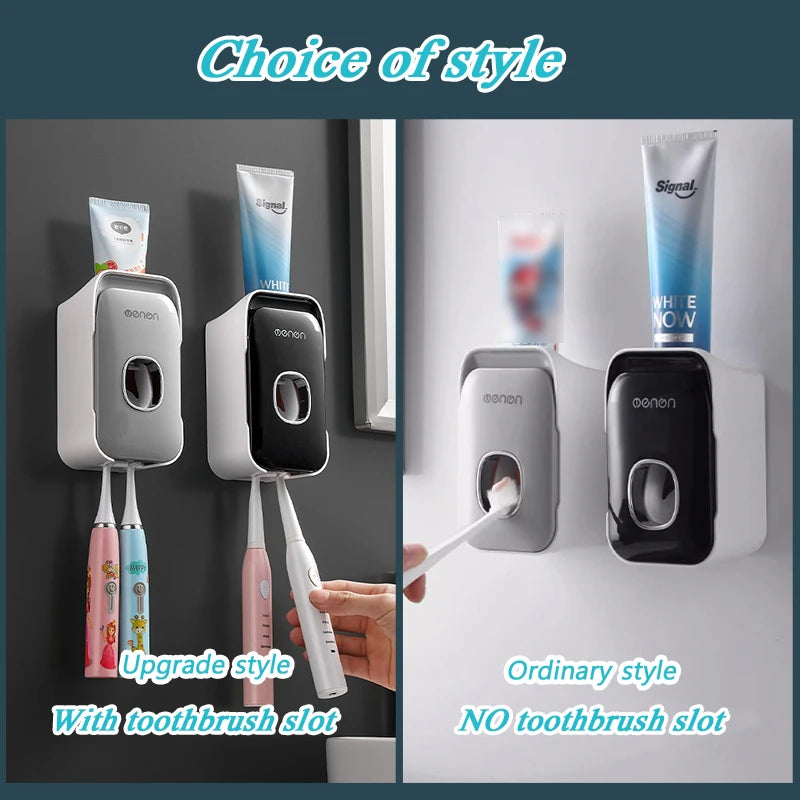 Wall-Mounted Toothpaste Dispenser – Automatic Toothpaste Squeezer & Bathroom Organiser