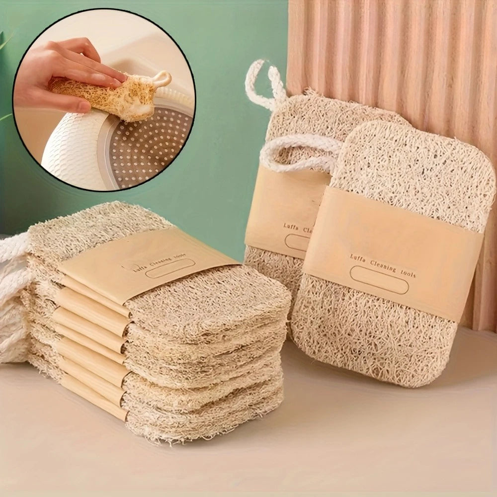 Natural Loofah Dish Scrubber – Eco-Friendly Kitchen Cleaning Sponge