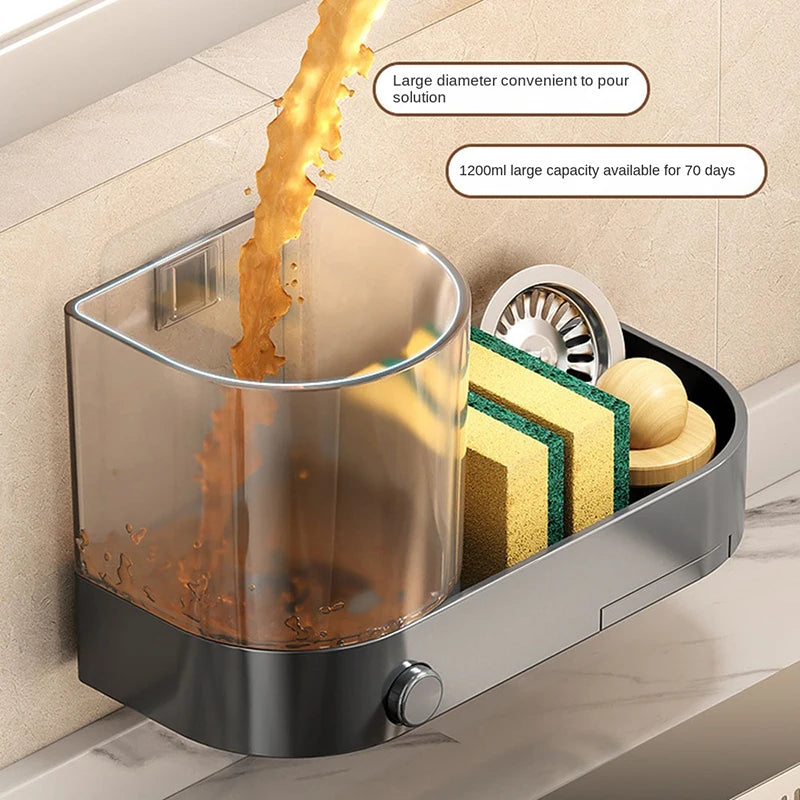 Wall-Mounted Soap Dispenser with Sponge Holder