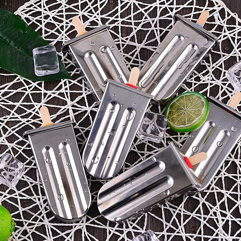 Premium Stainless Steel Popsicle Mould Set | Reusable Ice Block & Ice Cream Maker