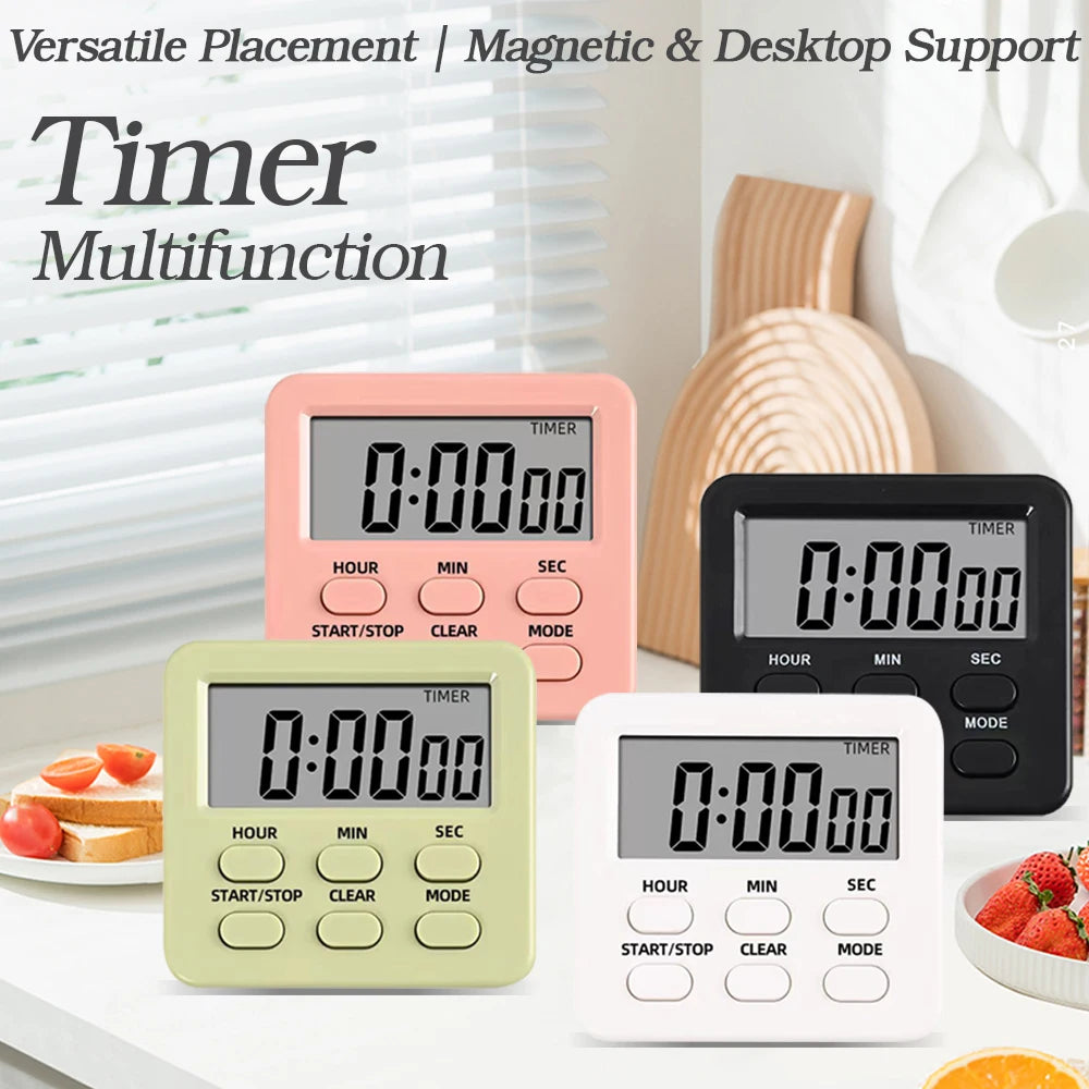 Magnetic Digital Kitchen Timer with LCD Display