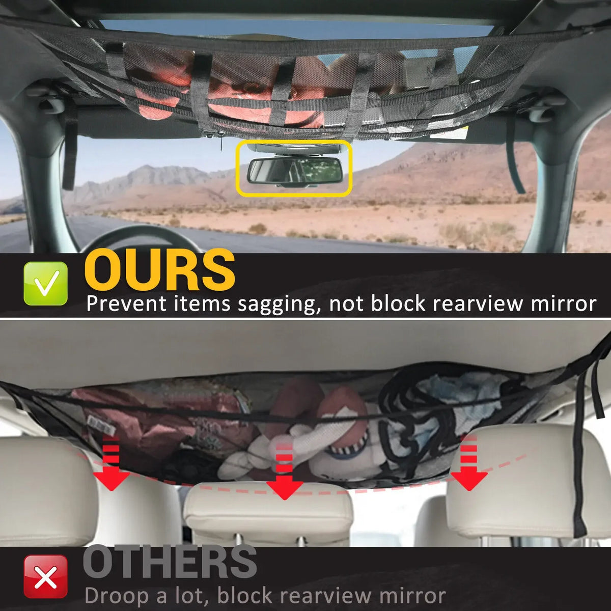 Car Roof Cargo Storage Net