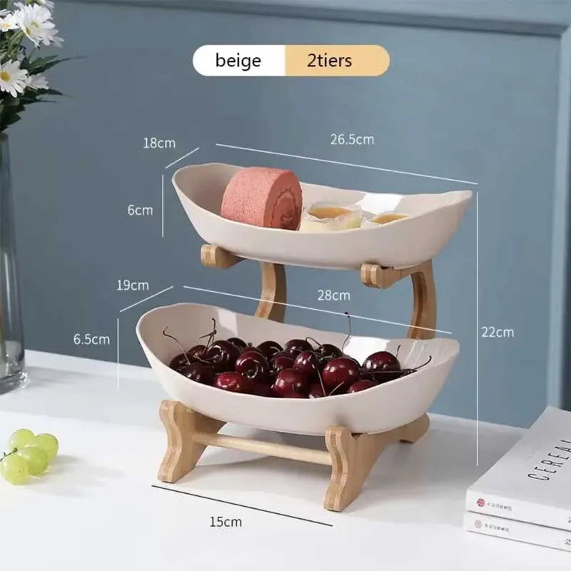 2/3 Tier Fruit & Snack Serving Stand