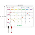Magnetic Dry Erase Fridge Calendar Planner | Monthly & Weekly Organiser