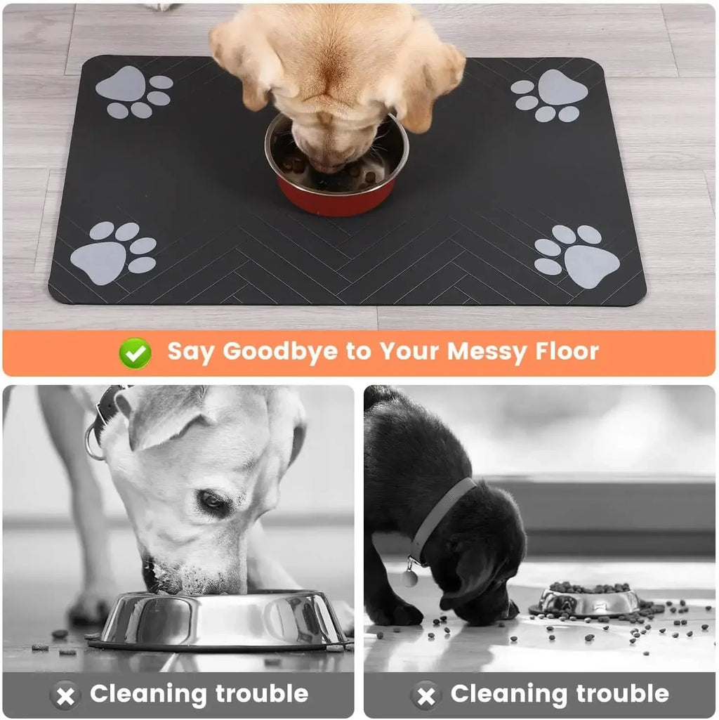 Pet Feeding Mat – Absorbent Waterproof Placemat for Dogs & Cats