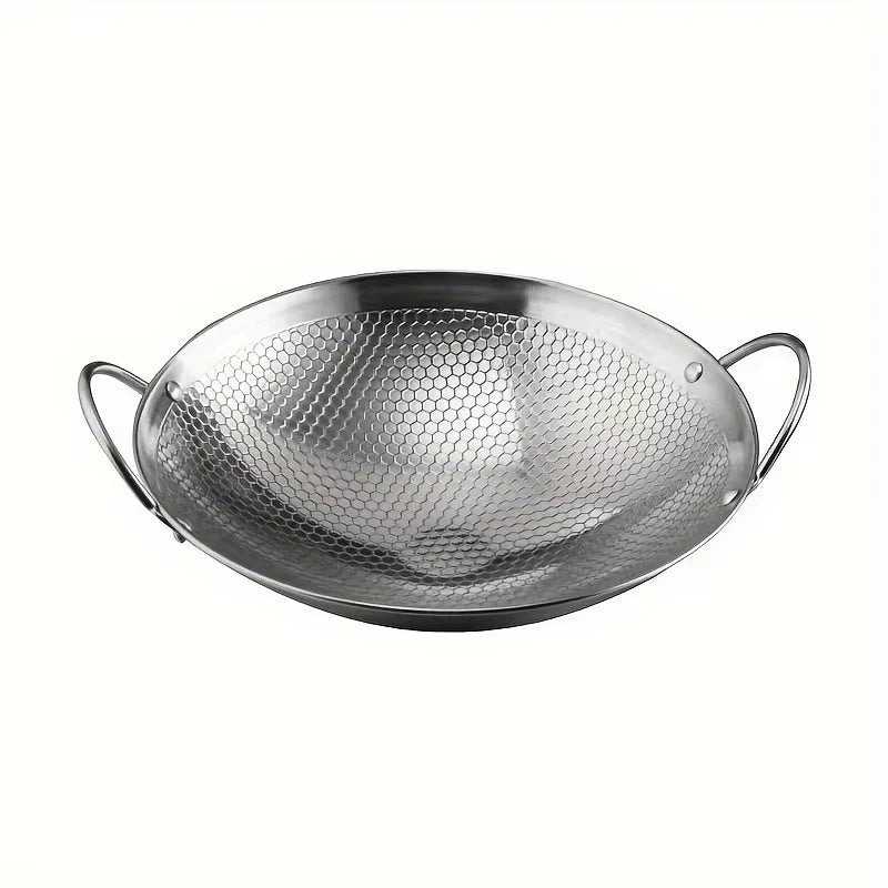 29cm Honeycomb Stainless Steel Wok | Non-Stick Scratch-Resistant Cooking Pan