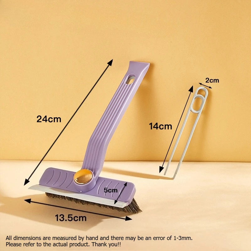 Multi-Purpose Tile & Crevice Cleaning Brush – Rotating Hard-Bristle Scrubber
