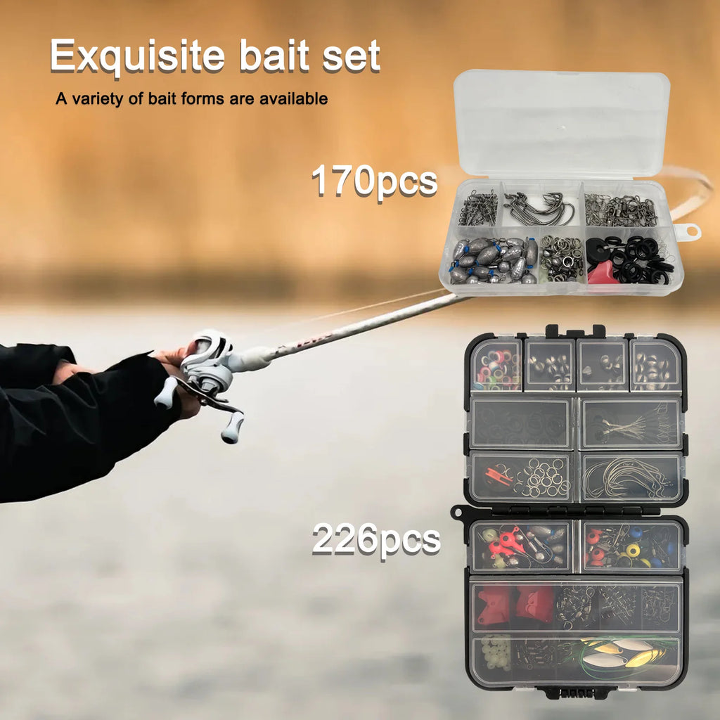 Professional Fishing Tackle Kit – 113–410 Piece Fishing Accessories Set