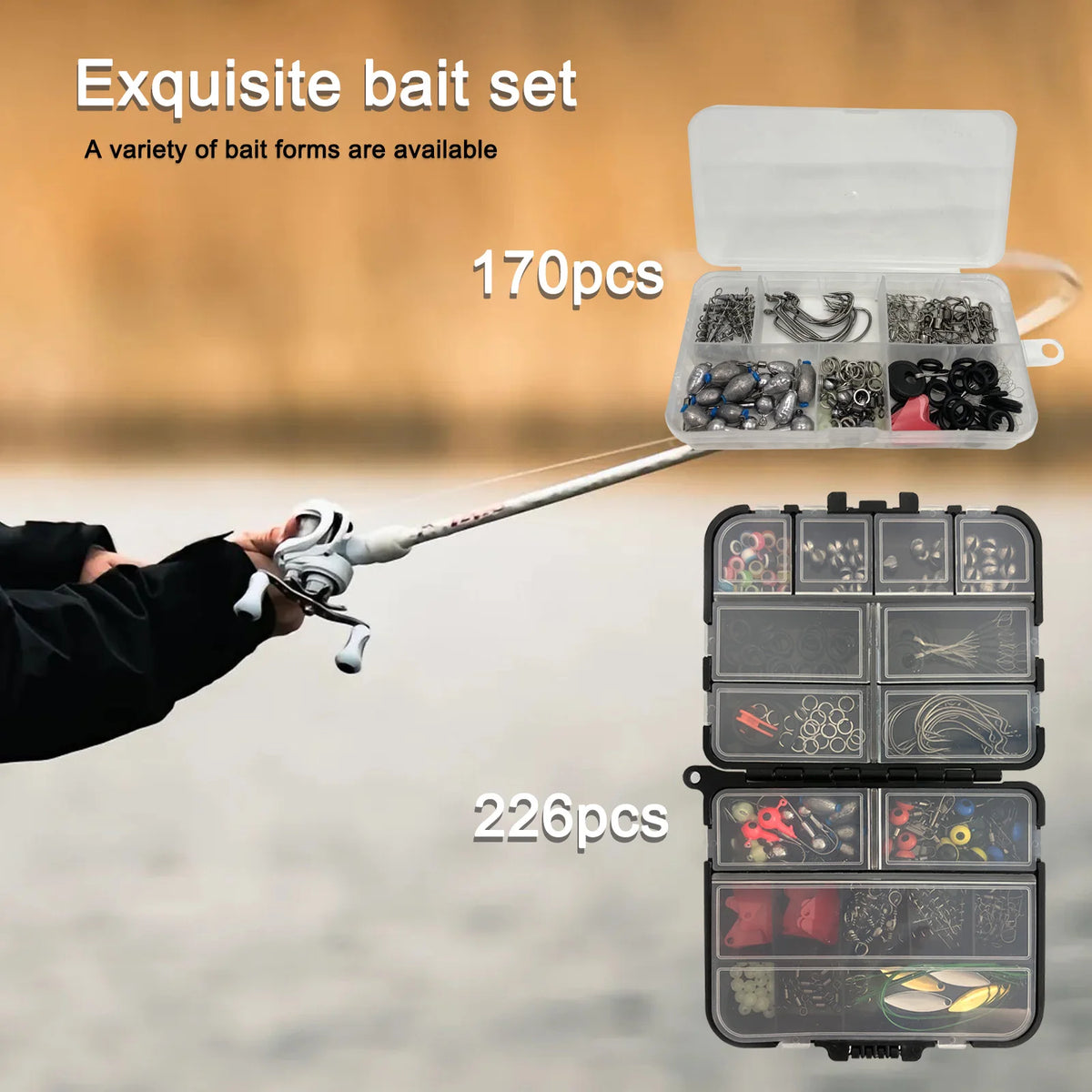 Professional Fishing Tackle Kit – 113–410 Piece Fishing Accessories Set