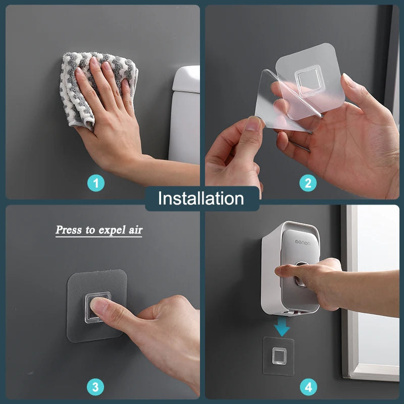 Wall-Mounted Toothpaste Dispenser – Automatic Toothpaste Squeezer & Bathroom Organiser