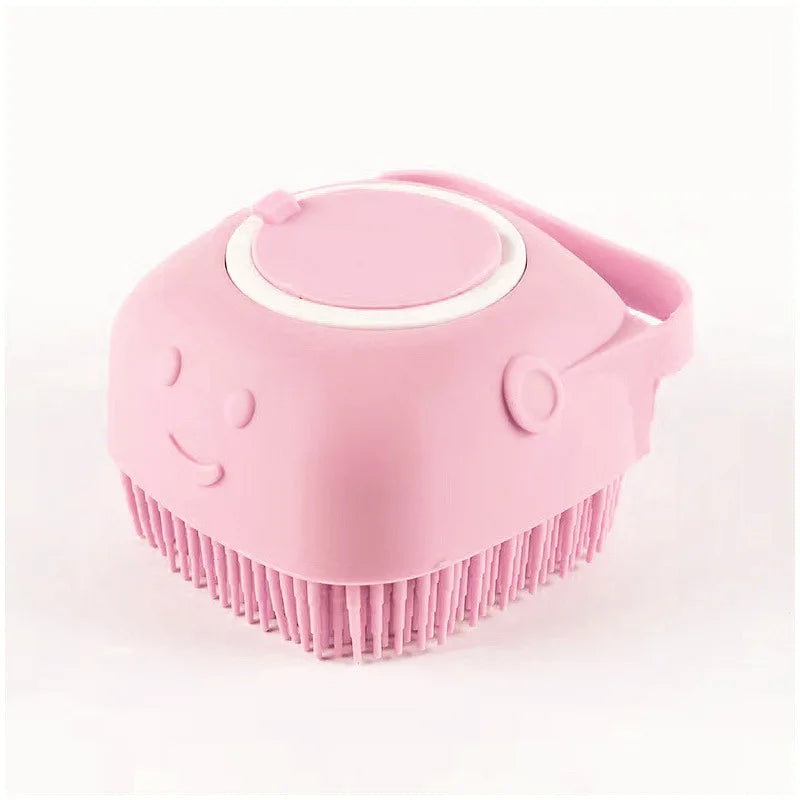 Silicone Pet Bath & Massage Brush – Dog & Cat Bath Scrubber