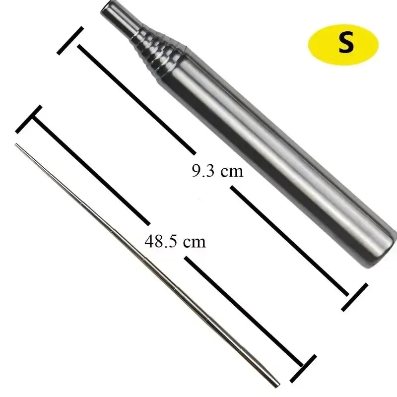 Collapsible Stainless Steel Fire Blow Pipe – 15–60cm Camping Fire Starter Tool