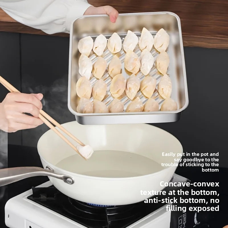 Premium Stainless Steel Baking Tray Set with Lids | 3 Piece Kitchen Set