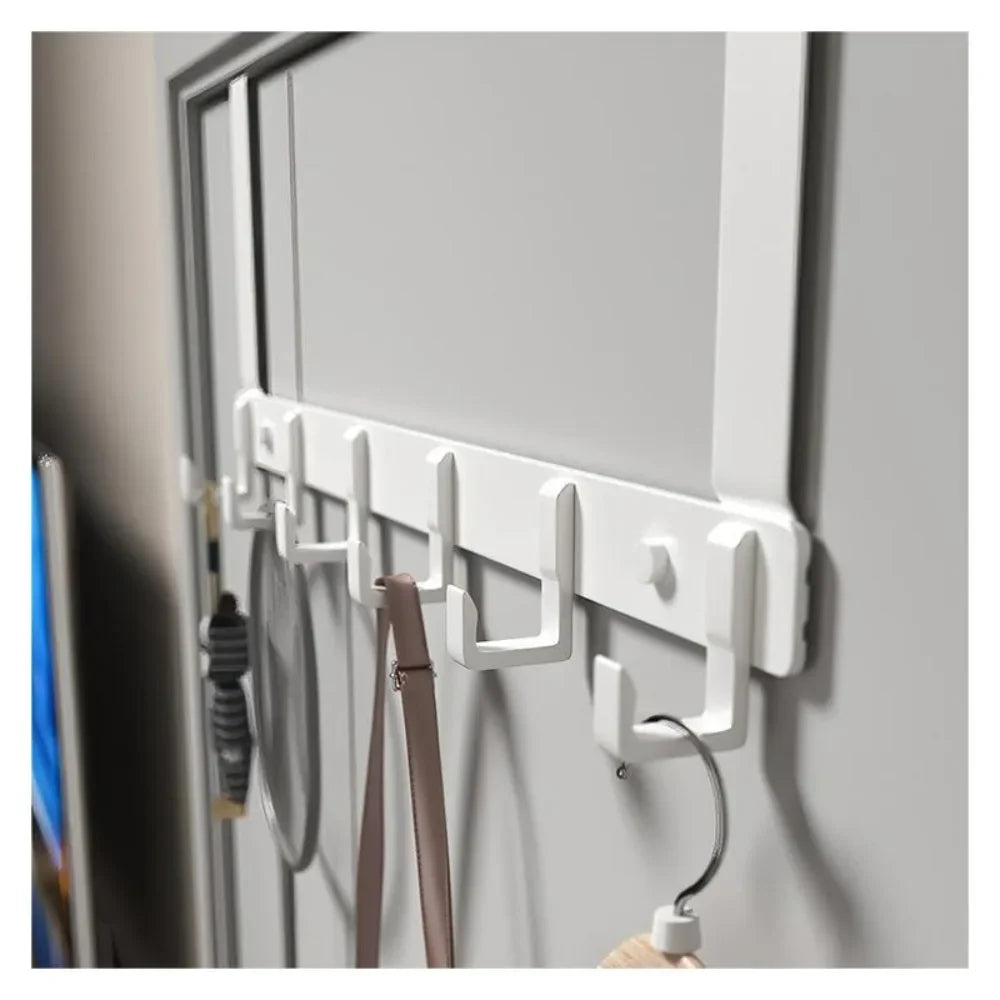 6-Hook Over Door Hanger Rack – Space-Saving Coat, Towel & Bag Organizer