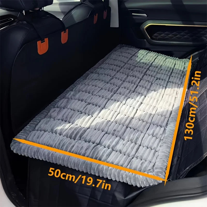 Dog Car Bed Mat – Soft Plush Travel Cushion for Cars, Camping & Home