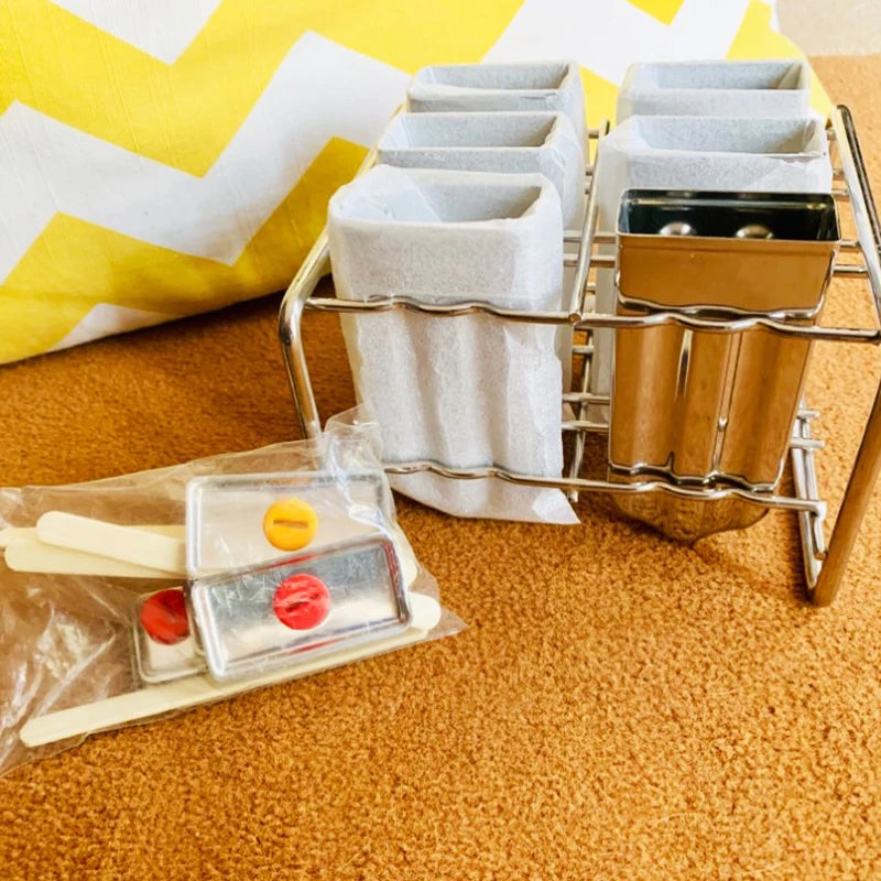 Premium Stainless Steel Popsicle Mould Set | Reusable Ice Block & Ice Cream Maker