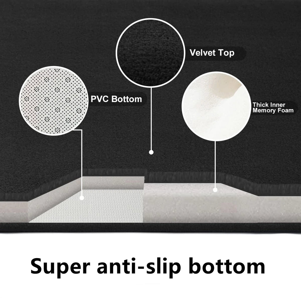 3D Cobblestone Quick-Dry Bathroom Floor Mat – Super Absorbent Non-Slip Washable Bath Rug