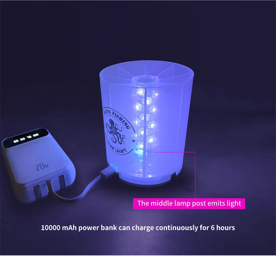 UV LED Fishing Lure Charger – Portable Glow Light for Squid & Night Fishing