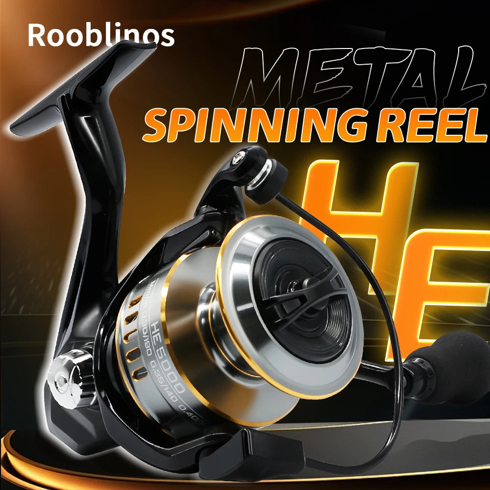 Rooblinos HE Ultralight Spinning Reel – 5.2:1 Gear Ratio | 1000–7000 Series
