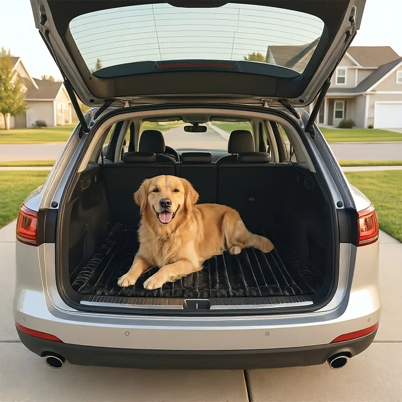 Dog Car Bed Mat – Soft Plush Travel Cushion for Cars, Camping & Home