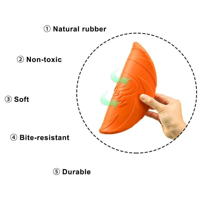 Bite-Resistant Dog Flying Disc – Interactive Fetch & Training Toy