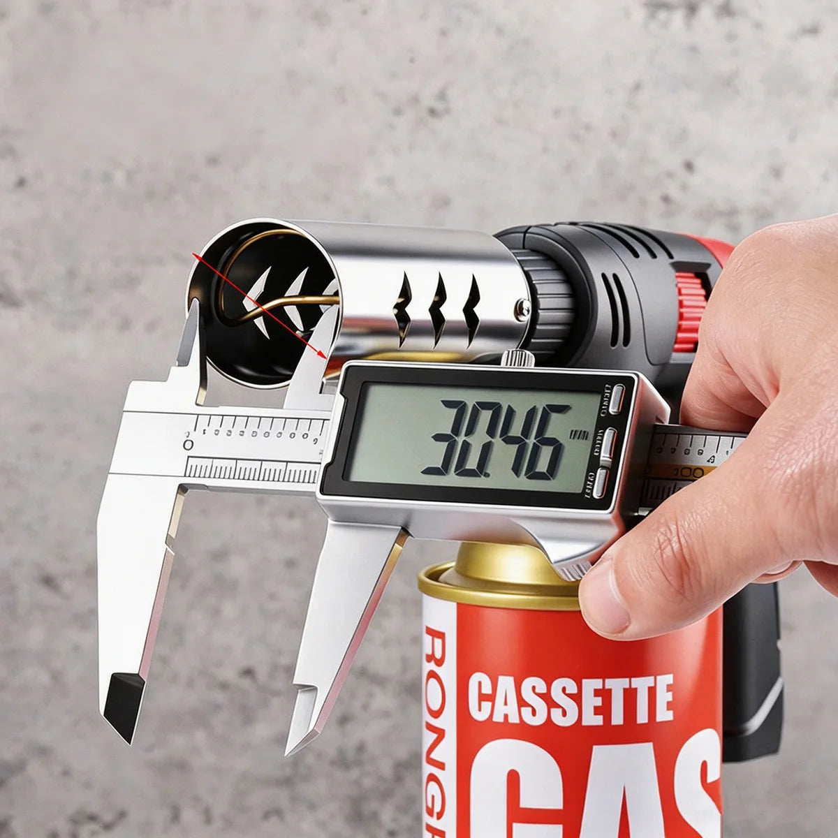 Long Neck Butane Torch – Adjustable Flame Gas Blow Torch for BBQ, Cooking & Outdoor Use