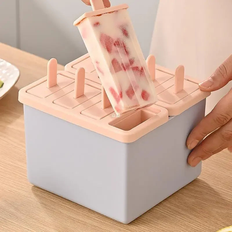 Homemade Popsicle Maker with Lid – 4, 6 or 8 Slot Ice Pop Mould