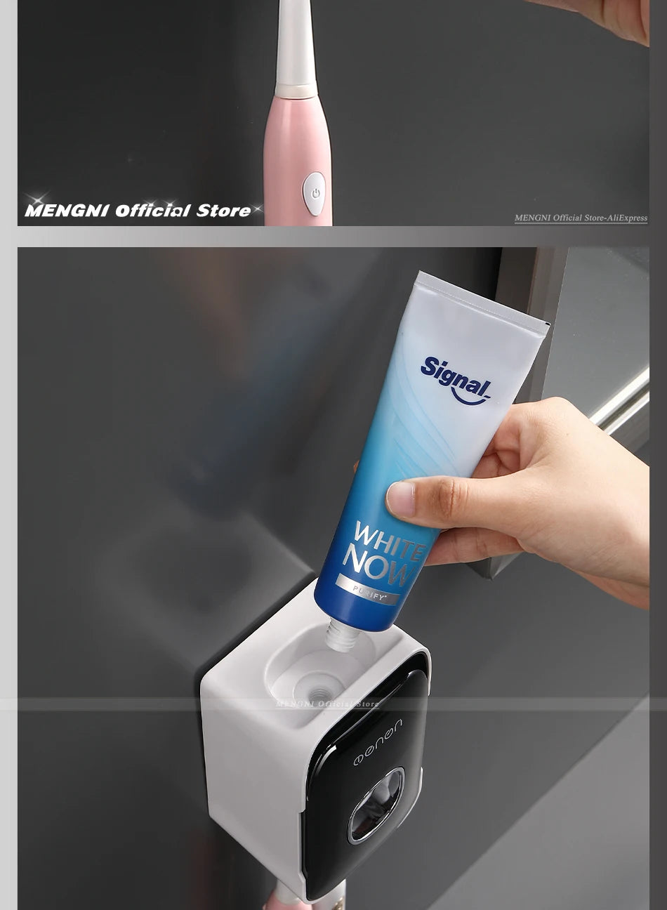 Wall-Mounted Toothpaste Dispenser – Automatic Toothpaste Squeezer & Bathroom Organiser