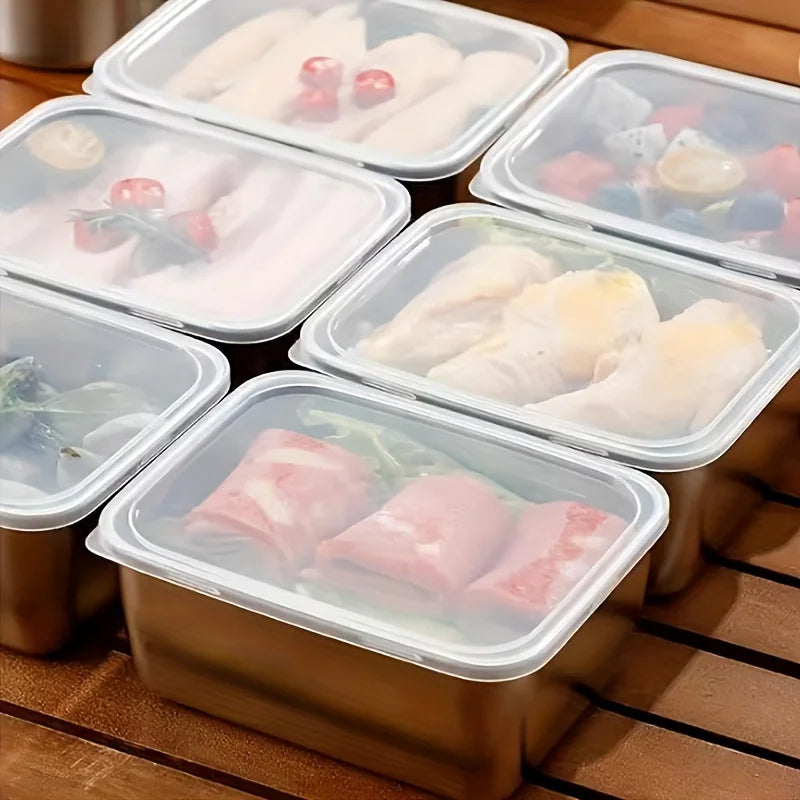 5-Piece Stainless Steel Food Storage Container Set | Airtight Meal Prep & Lunch Boxes