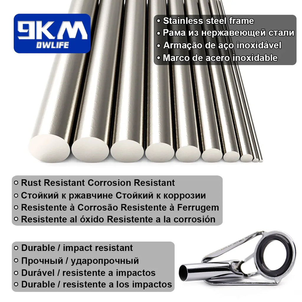 Fishing Rod Guide Repair Kit – Stainless Steel & Ceramic Tip Rings