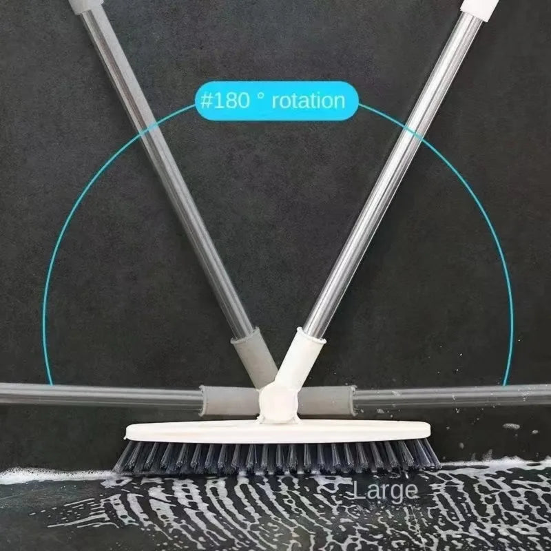 Long Handle Bathroom Floor Scrub Brush – Hard Bristle Tile & Tub Cleaner