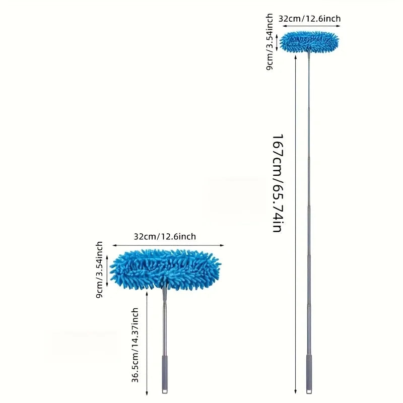 Reusable Microfiber Ceiling Fan Duster – Extendable Cleaning Brush
