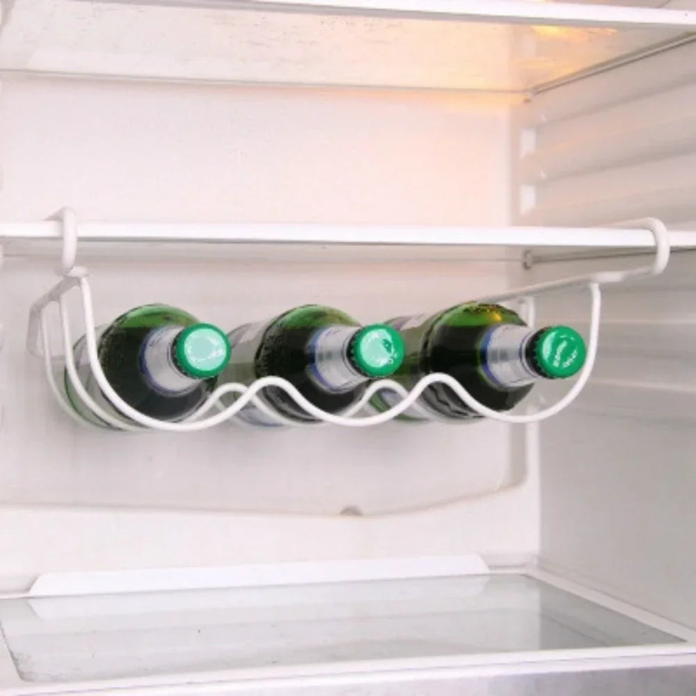 Refrigerator Bottle Organizer Rack – Space-Saving Rolling Storage Shelf