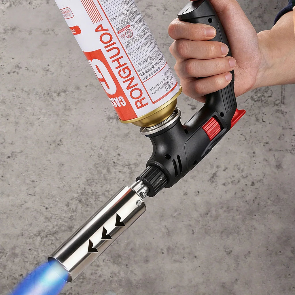 Long Neck Butane Torch – Adjustable Flame Gas Blow Torch for BBQ, Cooking & Outdoor Use