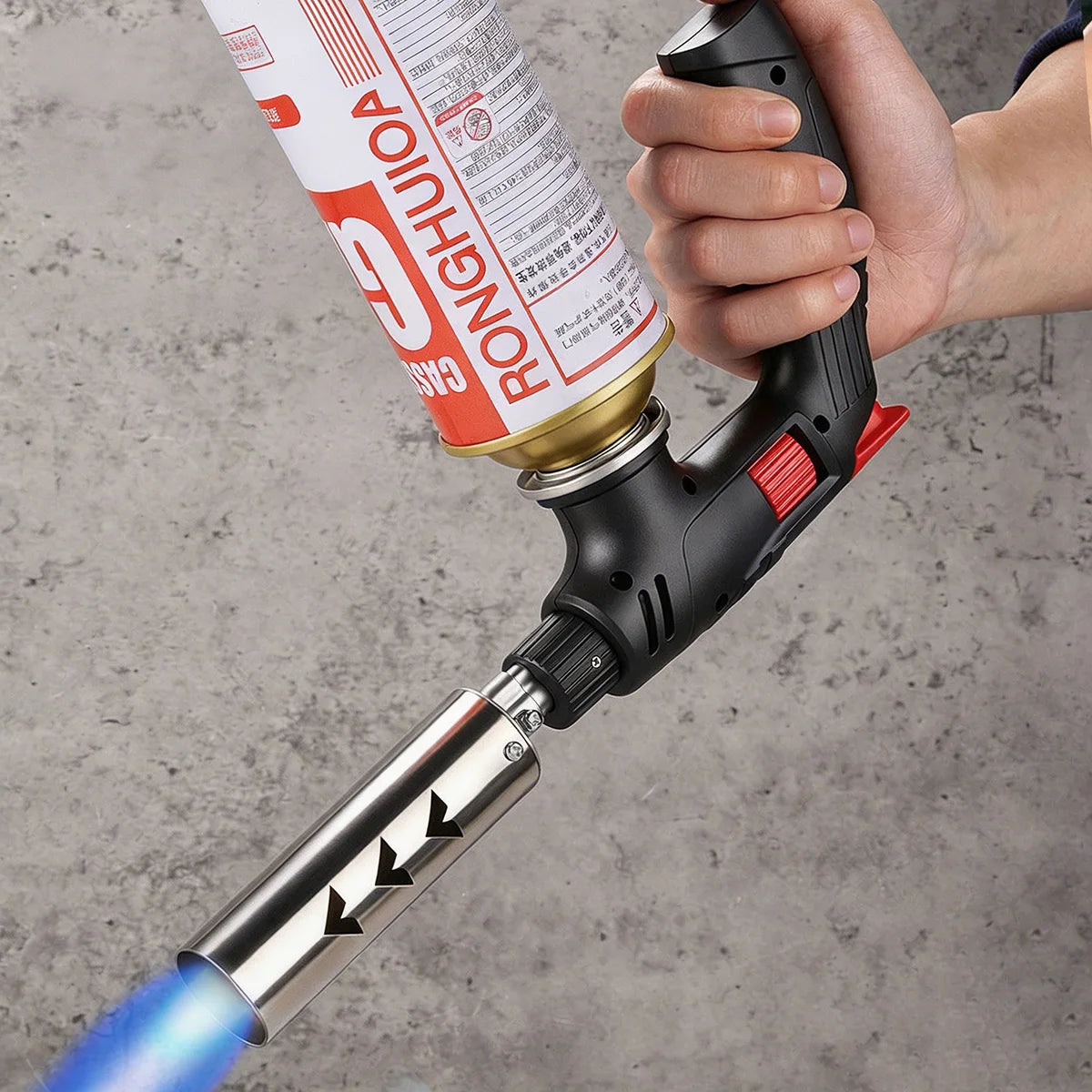Long Neck Butane Torch – Adjustable Flame Gas Blow Torch for BBQ, Cooking & Outdoor Use