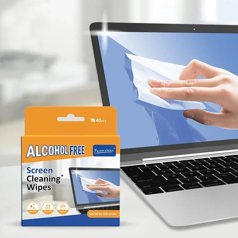 40-Pack Screen Cleaning Wipes – Streak-Free Cleaning for All Devices