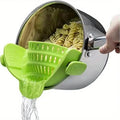 Universal Clip-On Silicone Pot Strainer - Hands-Free Pasta & Vegetable Drainer