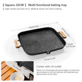 BISINNA Square Non-Stick BBQ Grill Pan – Stovetop & Outdoor Camping Grill Plate