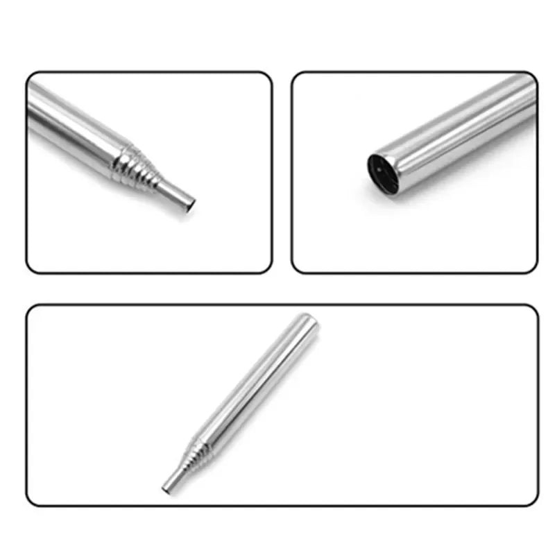 Collapsible Stainless Steel Fire Blow Pipe – 15–60cm Camping Fire Starter Tool