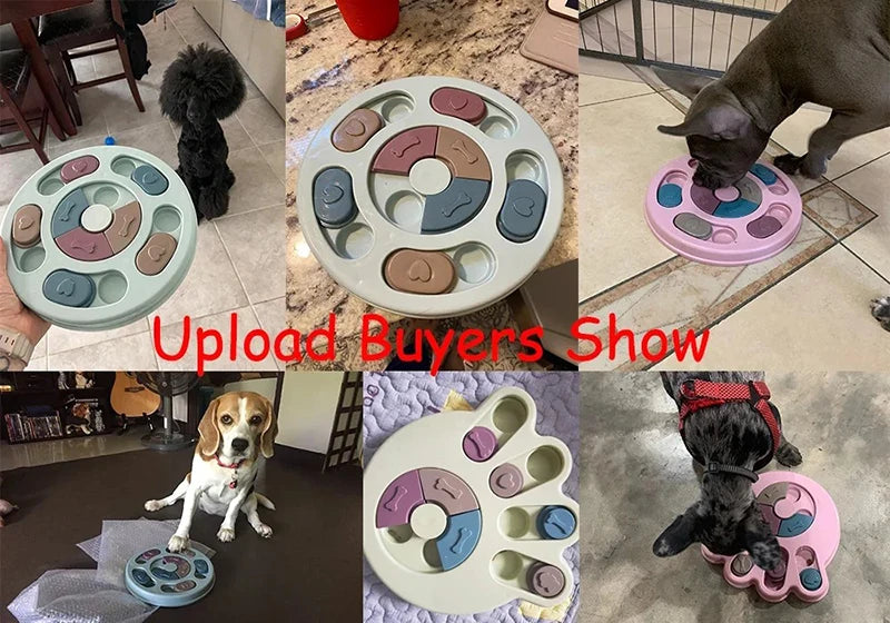 Interactive Dog Puzzle Feeder Toy – Slow Feeder Bowl for Dogs & Cats | IQ Treat Dispenser